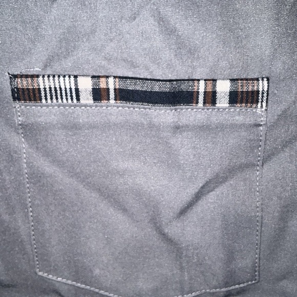 *NWT* COOFANDY Mens Button Down Casual Gray Short Sleeve Shirt Size Large - Picture 3 of 8